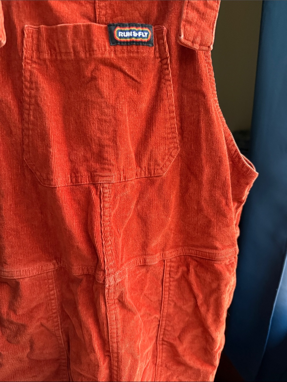 Run & Fly Corduroy Overalls, Size Small - Picture 2 of 10